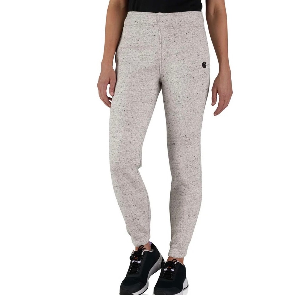Carhartt women's relaxed fit fleece jogger sweatpants embroidered logo hip NWT L